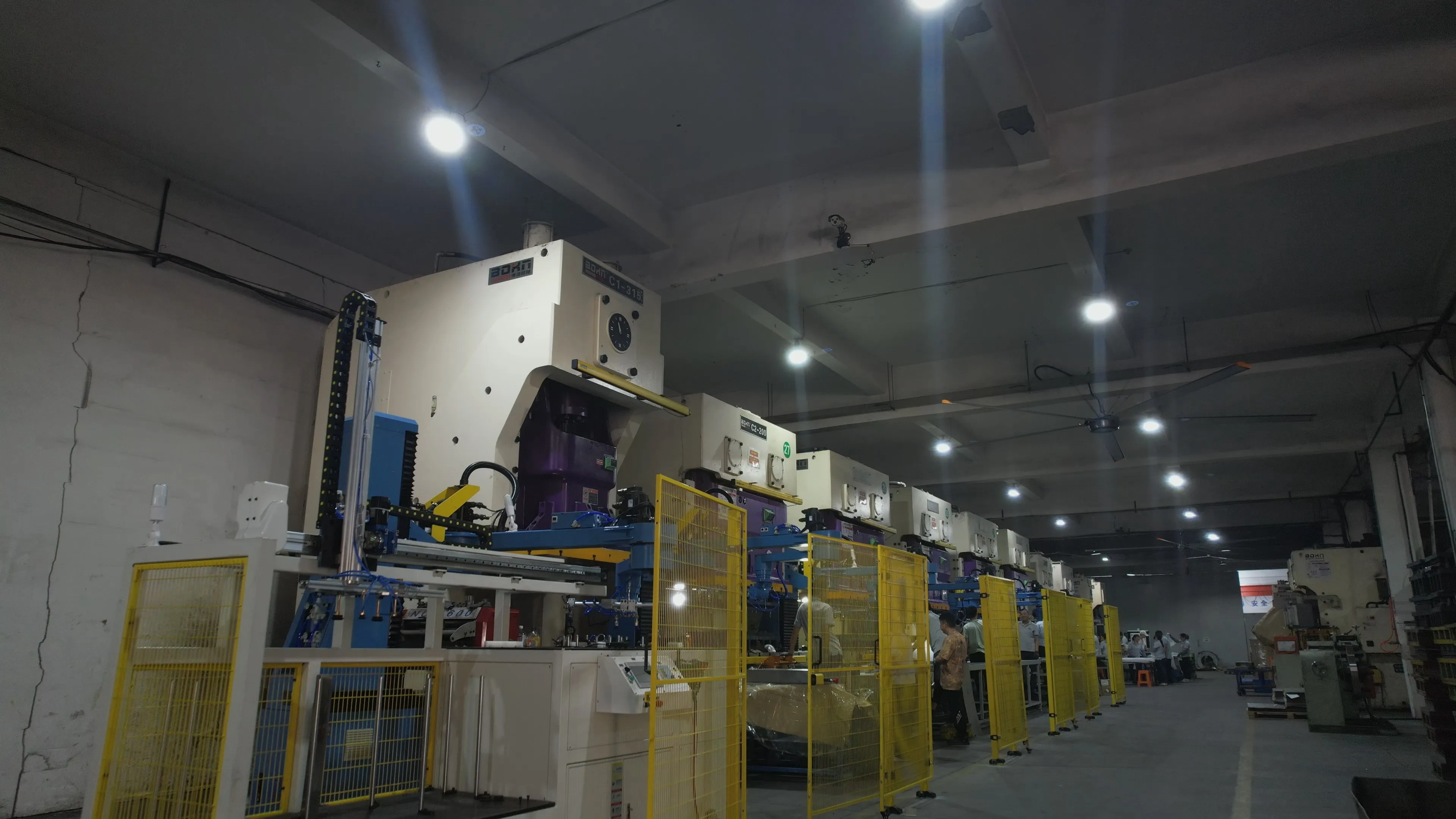 Automated guarded press line